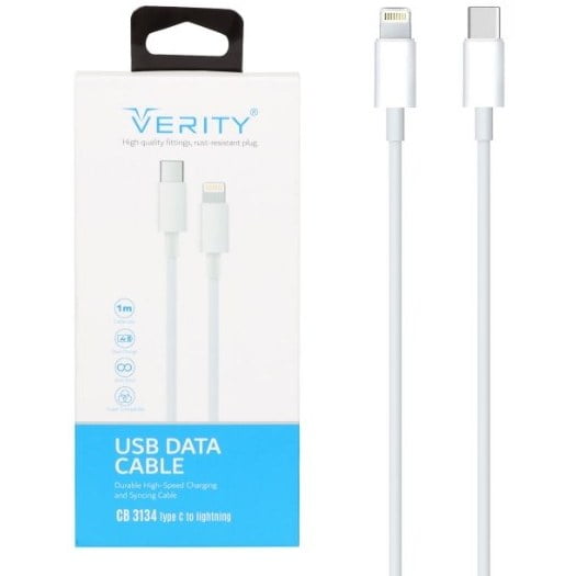 کابل شارژ Verity CB 3134 Type-C To Lightning